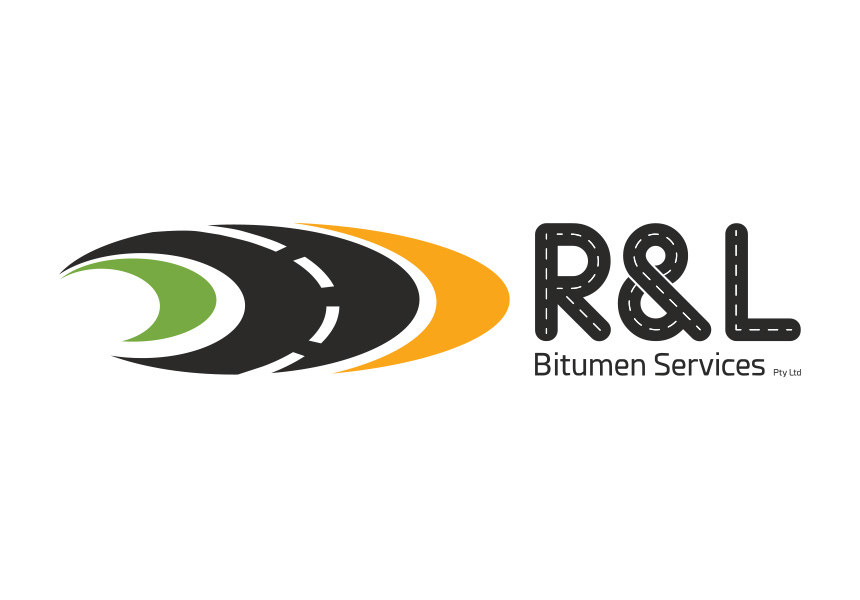 R&L Bitumen Services, logo design for road works company based in Albany.