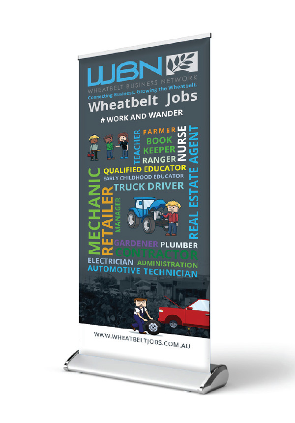 WBN, second banner design for Wheatbelt Business Network, WA.